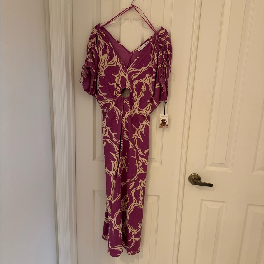 Sincerely Jules Purple and Cream Maxi Dress